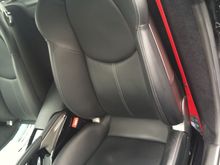 all leather seats, red belts