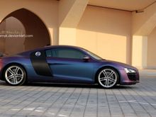 Chameleon Carbon Fiber Wrapped Audi R8 from Bahrain