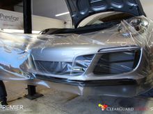 Our Signature Custom Installation is done with one piece of film on this front bumper to eliminate about 95% of the seams that are normally found in Pre-cut kits.