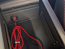 USB port in armrest compartment 