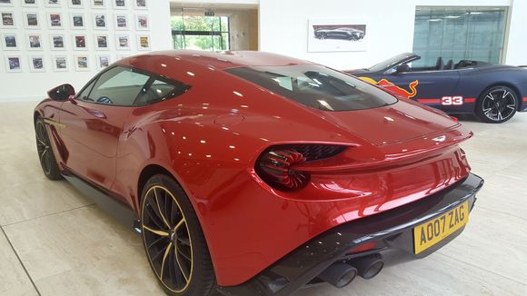 Saw 3 Zagatos while we were there. They had this Zagato Vanquish in the lobby and we saw one more on the shop floor.