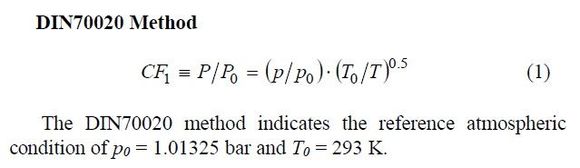 DIN 70020 correction method