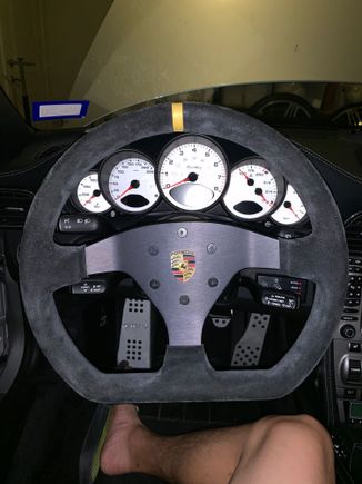 Installed the 991 CUP steering wheel, THANKS DEMONSPEED! It was a PITA (airbag)