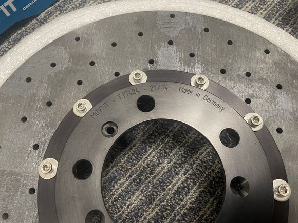 Close up of the other front ceramic rotor