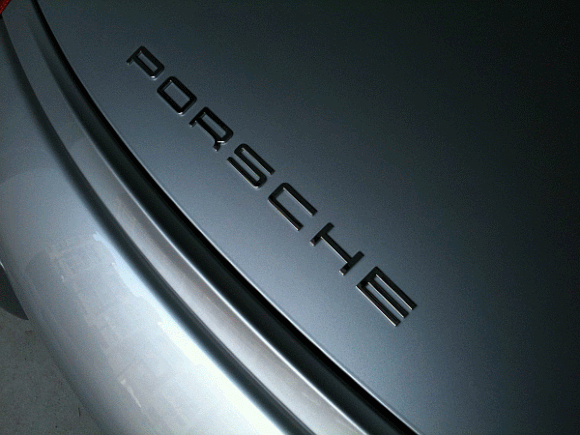 PORSCHE emblem from the Panamera on my Boxster