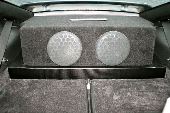 Focal Utopia Be WX 21 8&quot; subwoofers in custom box to allow access to JIC coilovers