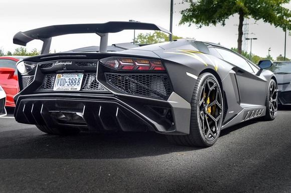 Sick Lamborghini Aventador LP 750 SVR Novitec Torado on Vossen wheels. This beast was spotted in Sterling, Virginia a week ago.  Doesn't it kinda look familiar to the Batmobile? Black and yellow is a perfect combination. The spec on this beauty is epic!