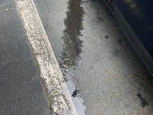 Coolant leak from reservoir.