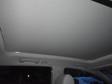 Headliner lighting when off - visible plastic tube but no lighting or color - fits nicely at edge of headliner.