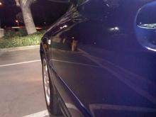 Rear left quarter panel accident. Fixed the dent and decided to paint the car.