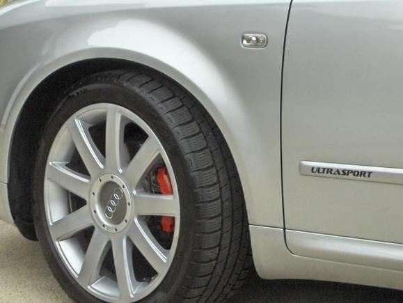 Painted brake calipers (not finished) &amp; "ULTRASPORT" decals on door mouldings.