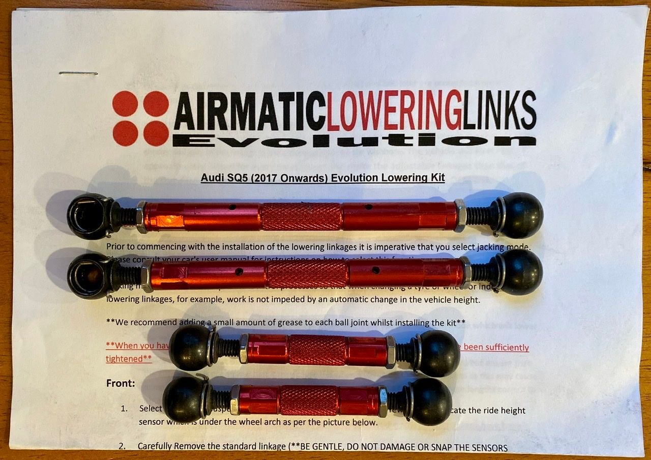 Audi Q5 B9 SQ5 Airmatic Lowering Links AudiWorld Forums