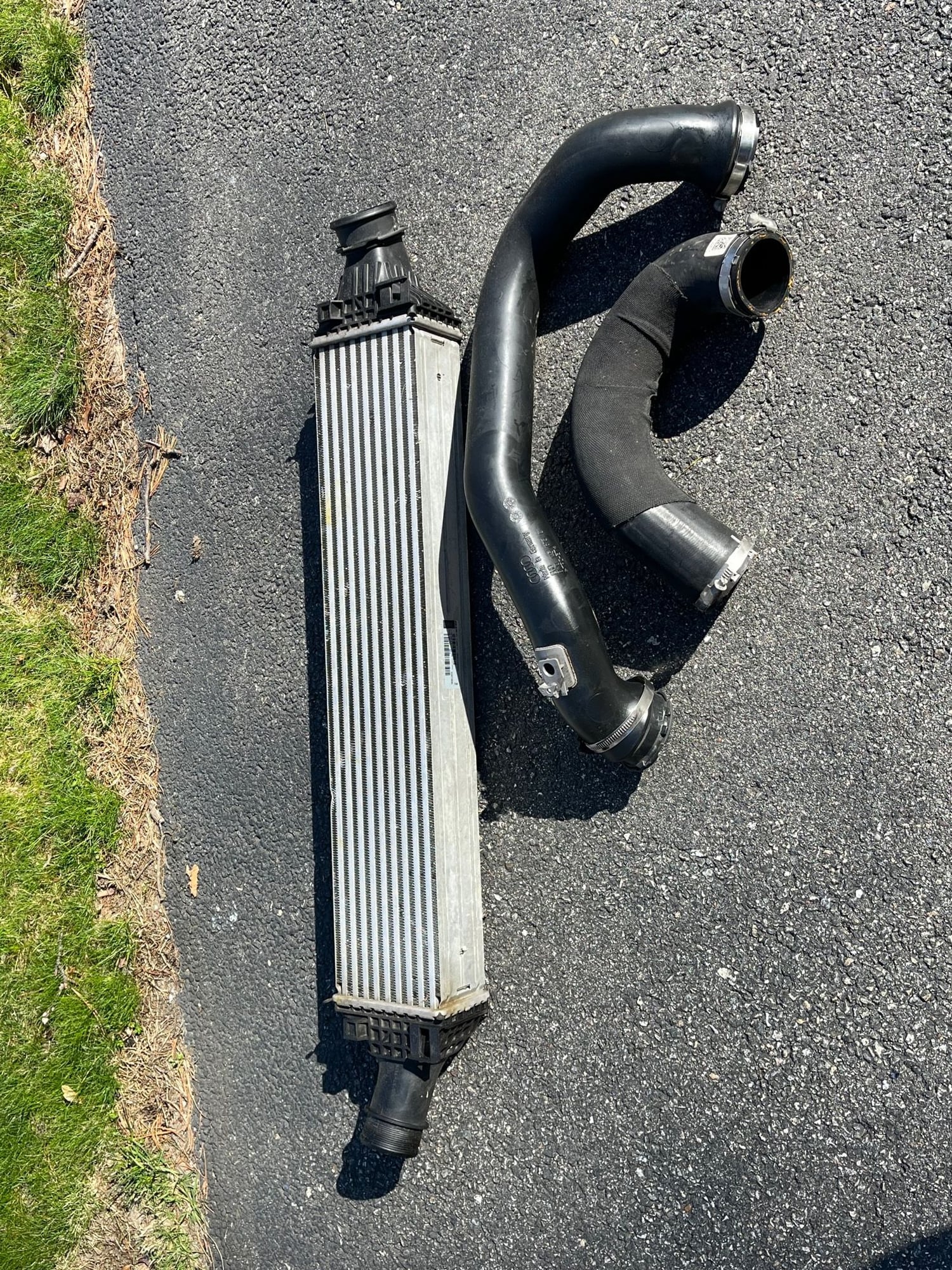 Engine - Intake/Fuel - OEM Intercooler and Hoses from 2018 Audi S4 (Part #8W0145805C) - Used - All Years  All Models - Wilmington, MA 01887, United States