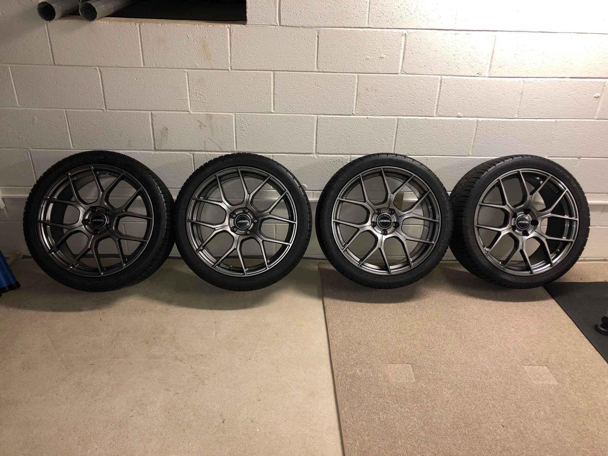 Winter Wheel & Tire Set 19” ASA GT15; Michelin Pilot Sport Alpin