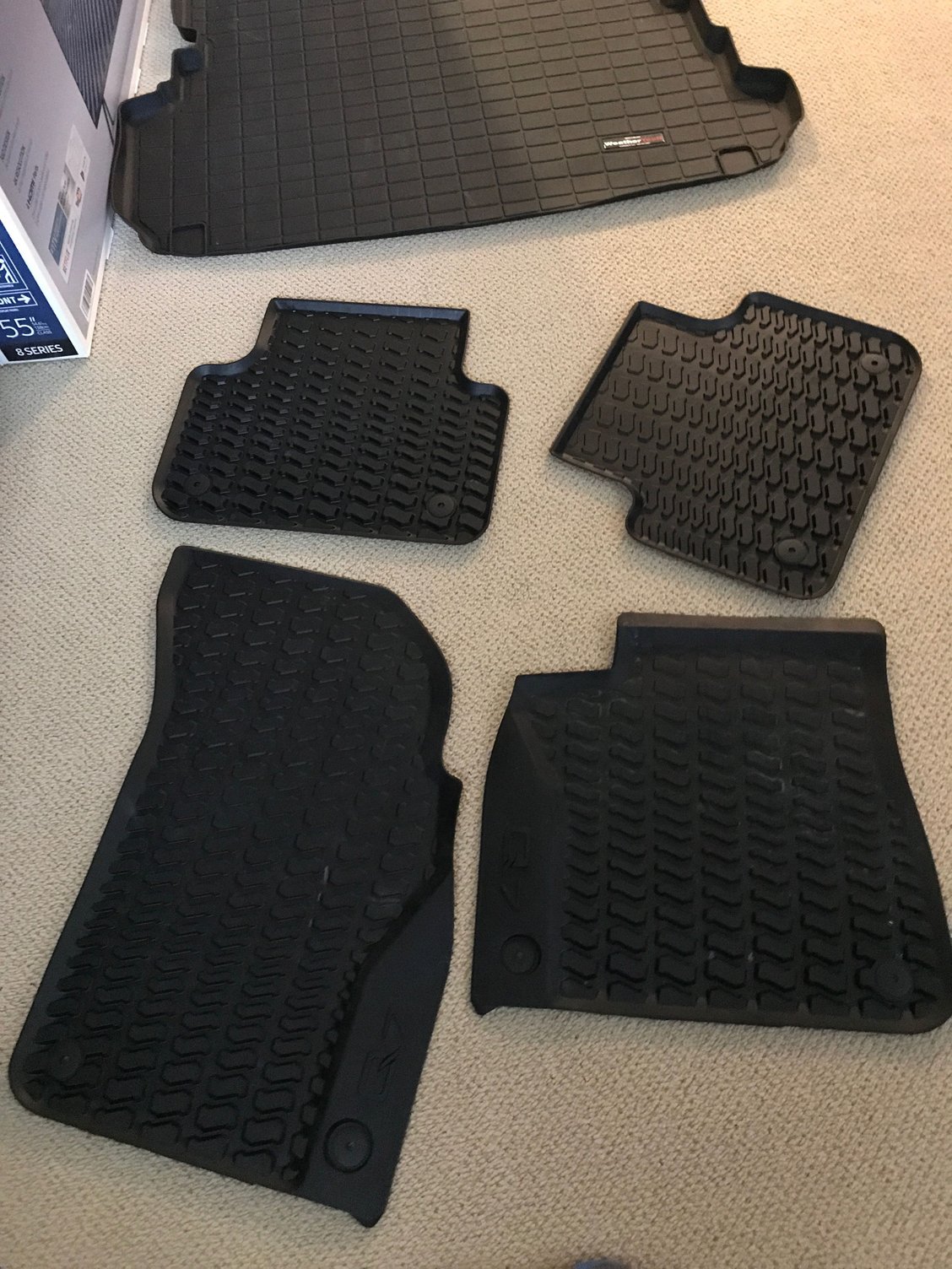 Audi Q7 2017 Q7 All weather OEM mats + weathertech cargo mat