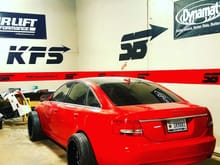 Test fitting the 20" widebody wheels on the Audi A6. 335-25-20 (20x12 wheels) Carbon fiber body kit to come.  StealthBuilt on instagram by Sam Kimmel at Kimmel Fabrication Studio LLC