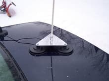 1999 Cadillac Seville STS ( triple Magnet Mount for Ham Radio HF antennas [with anti-scratch pads of course] )