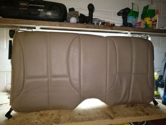 Here is the upper portion of the back seat out of the car.