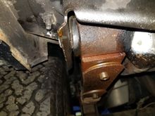 passenger side front bolt. loose from nut not from sleeve