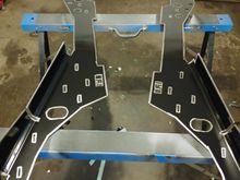 Painted the back side of the front stiffeners and the frame.