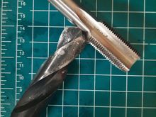 Started this party off with a 20.5mm drill bit and a 22x1.5 tap. This is the same thread as the fill/drain plug.