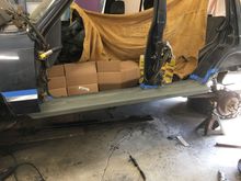 I ground the welds fairly smooth so things don’t hang up on them. Then primered the bare metal.