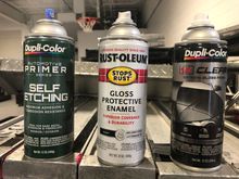Primer, paint, clear coat