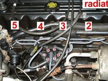 Distributor to spark plug wiring.