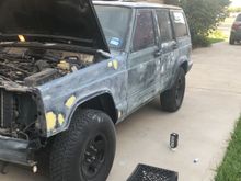 Added a bit of putty to some small dings on the fender. First time working with putty. 