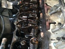 Rockers & under valve cover pretty clean after 158k