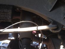 Top right of the shock.