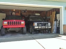 Me and dad's 5.7 swapped cherokee. Bored 30 over and fully rebuilt with custom internals