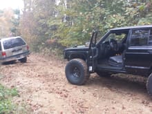 When a buddy decides it's a good idea to go wheeling alone in a two wheel drive ford explorer with bald tires in the Georgia clay. On the bright side got to use the winch for the first time!