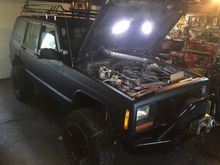 Led lights under the hood with dedicated on/off toggle switch.