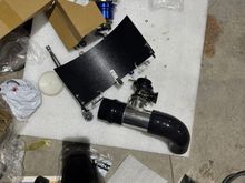 Heat shield and charge pipe with blow off valve. Bov