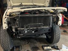 Peeling back the header panel made the bumper install a little easier 