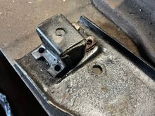 Drilled out the bracket spot welds 