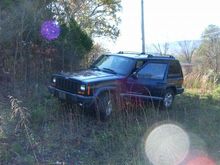 Lil' Blue is on a hill