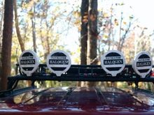 traded my stock rims and tires for a basket and lights