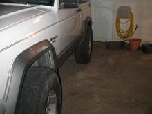 the night i got er back from mike. 3.5&quot; lift with 31s and my wheels and my rear end out of my 96 that i had rebuilt with a full yukon gear set up 5 days before i totalled er. fig'd what the hell, might as well get my money's worth.