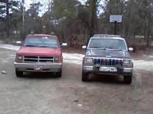 My jeep and trevors truck