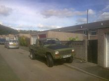 Green with matt black bonnet