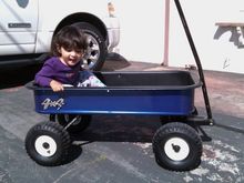 Daughter Alisha's lifted Radio Flyer