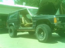took my door off. (also have my new tires on)
