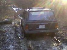 tried to dodge em, but the bald ass tires slid right in