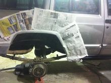 rolling the rear fenders