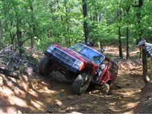 This is about where the alternator died on me.  Luckily I was able to back it down that incline and find an alternate route back to camp.  It ended up this was the last trail of her short wheelin' life.