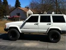 After installation of my Rough Country 3 inch lift with 15x8 black rock steelies and MT 31" MTZs
