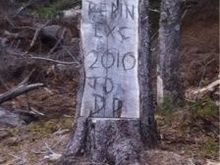 Idk quite what it says.. Found it up at the cell tower excursion in the wranglers.