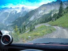 Governor Basin Road
The trail climbs 1,488' from the trail head in Yankee Boy Basin to the Virginius Mine. A distance of 1 mile as a bird fly's but 5.8 miles of twisting switch backs, so you get the picture of how fast you gain altitude!